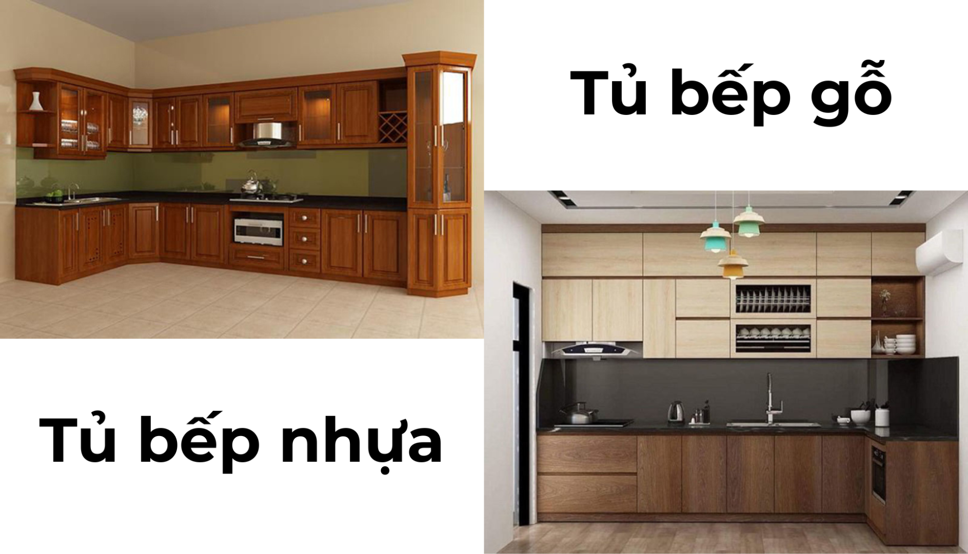Tủ Bếp Nhựa Và Tủ Bếp Gỗ: So Sánh Lựa Chọn Cho Không Gian Bếp Hiện Đại 2025