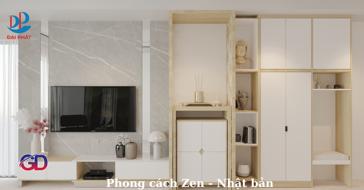 NỘI THẤT PHÒNG KHÁCH PHONG CÁCH ZEN – NHẬT BẢN TỐI GIẢN: LỰA CHỌN MỚI 2025