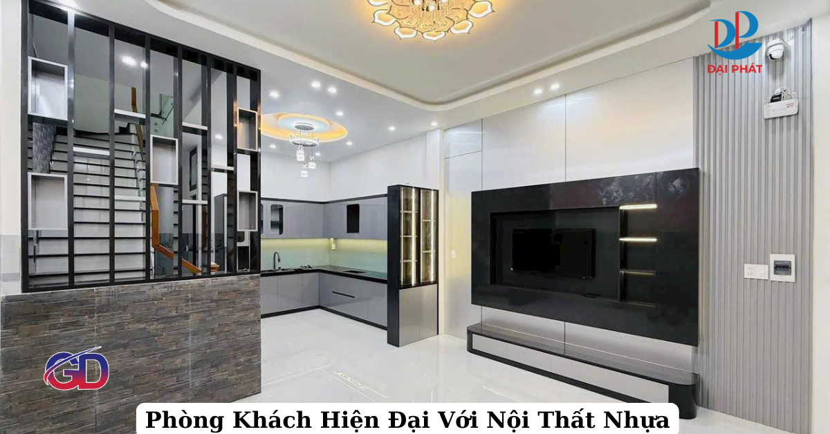 Thiết Kế Nội Thất Phòng Khách Hiện Đại Với Tấm Nhựa Nội Thất 2025