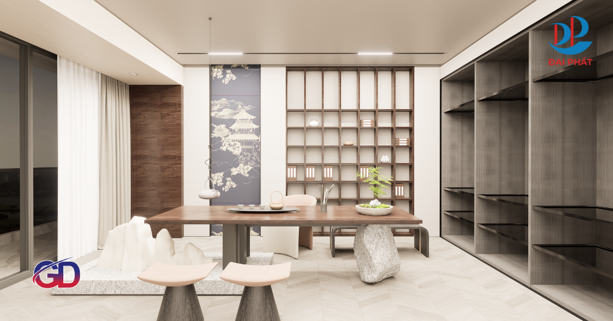 PHÒNG TRÀ TĨNH LẶNG – NGHỆ THUẬT KẾT HỢP NỘI THẤT NHỰA TRONG KHÔNG GIAN SỐNG 2025