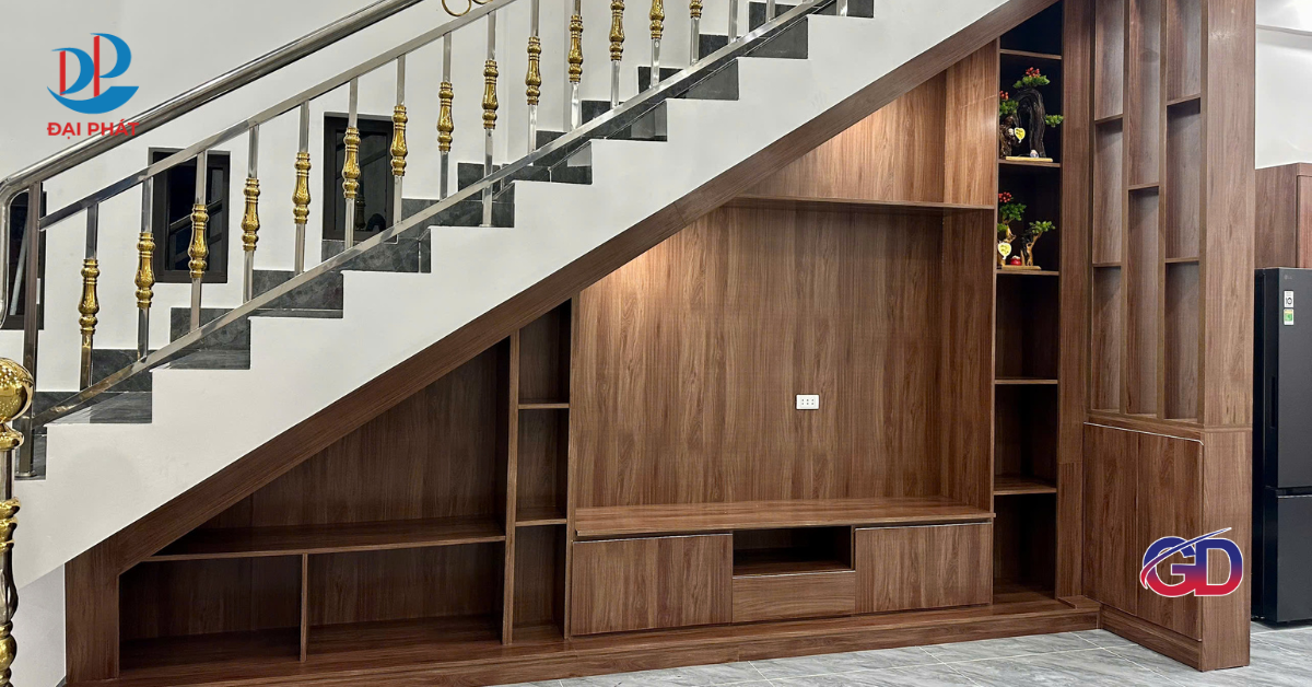 TOP 5 MẪU TỦ KỆ CẦU THANG ĐẸP – ĐIỂM NHẤN PHONG CÁCH TRONG KHÔNG GIAN HIỆN ĐẠI 2025